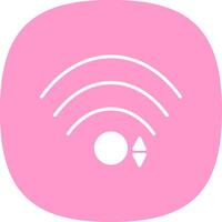 Wifi Glyph Curve Icon Design vector