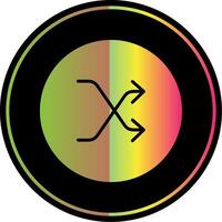 Shuffle Glyph Due Color Icon Design vector