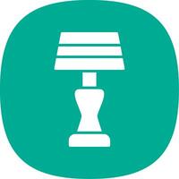Lamp Glyph Curve Icon Design vector