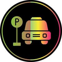 Parking Area Glyph Due Color Icon Design vector