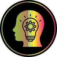 Knowledge Glyph Due Color Icon Design vector