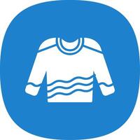 Jumper Glyph Curve Icon Design vector