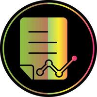 Data Report Glyph Due Color Icon Design vector
