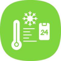 Temperature Control Glyph Curve Icon Design vector