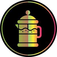 Coffee Filter Glyph Due Color Icon Design vector