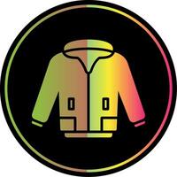 Jacket Glyph Due Color Icon Design vector