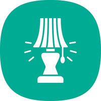 Lamp Glyph Curve Icon Design vector