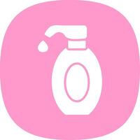 Lotion Glyph Curve Icon Design vector