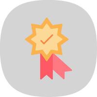 Badge Flat Curve Icon Design vector