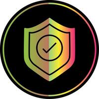 Protection Glyph Due Color Icon Design vector