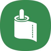 Paper Towel Glyph Curve Icon Design vector