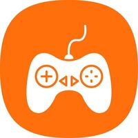 Controller Glyph Curve Icon Design vector