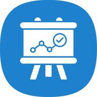 Presentation Glyph Curve Icon Design vector