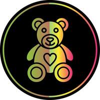 Bear Glyph Due Color Icon Design vector