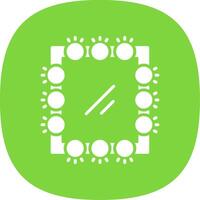 Mirror Glyph Curve Icon Design vector