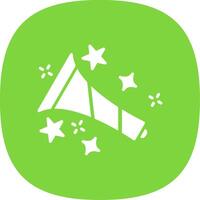 Trumpet Glyph Curve Icon Design vector
