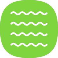 Waves Glyph Curve Icon Design vector