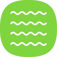 Waves Glyph Curve Icon Design vector