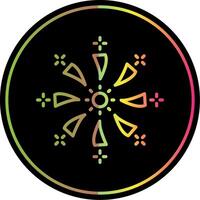 Firework Line Gradient Due Color Icon Design vector