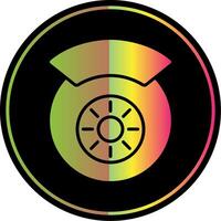 Brake Disc Glyph Due Color Icon Design vector