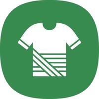 camisa glifo curva icono diseño vector