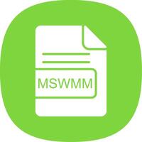 MSWMM File Format Glyph Curve Icon Design vector