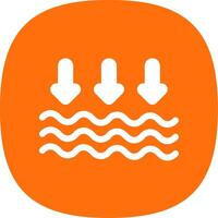 Arrows Glyph Curve Icon Design vector