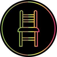 Dining Chair Line Gradient Due Color Icon Design vector