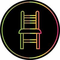 Dining Chair Line Gradient Due Color Icon Design vector