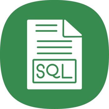 sql glifo curva icono diseño vector