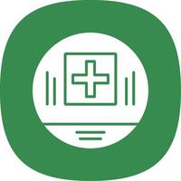 First Aid Symbol Glyph Curve Icon Design vector