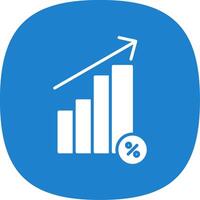 Interest Rate Glyph Curve Icon Design vector