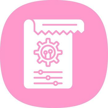 Tasks Glyph Curve Icon Design vector