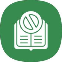 Rejected Glyph Curve Icon Design vector