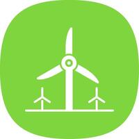 Turbine Energy Glyph Curve Icon Design vector