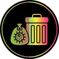 Trash Glyph Due Color Icon Design vector