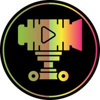 Camera Dolly Glyph Due Color Icon Design vector