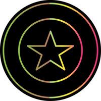 Star Line Gradient Due Color Icon Design vector