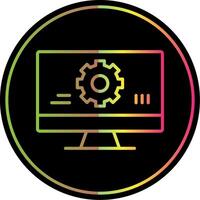 Monitoring Software Line Gradient Due Color Icon Design vector