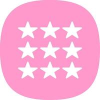 Stars Glyph Curve Icon Design vector