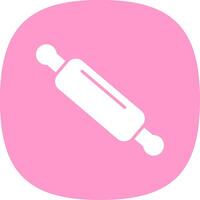 Rolling Pin Glyph Curve Icon Design vector