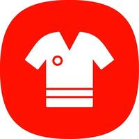 Shirt Glyph Curve Icon Design vector