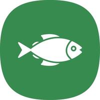 Fish Glyph Curve Icon Design vector