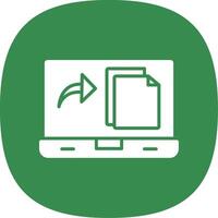 File Glyph Curve Icon Design vector