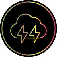 Lightening Line Gradient Due Color Icon Design vector