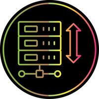 Expand Arrows Line Gradient Due Color Icon Design vector