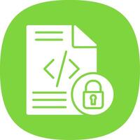Protected Glyph Curve Icon Design vector