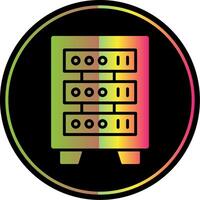 Server Rack Glyph Due Color Icon Design vector