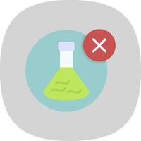 No Chemical Flat Curve Icon Design vector