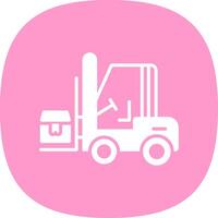 Forklift Glyph Curve Icon Design vector